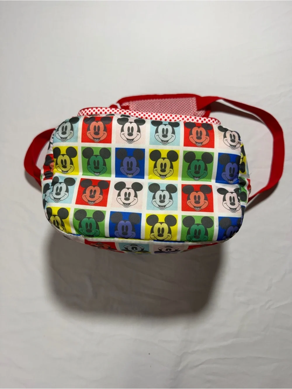 Disney Multicolor Mickey Mouse Red Accent Lunch Bag